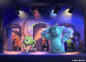 monsters inc,party hard,sully,disney,dance,pixar,boo,mike,disney pixar,monster inc,daw disney,cartoons comics