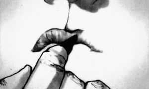 lips,art,black and white,drawing