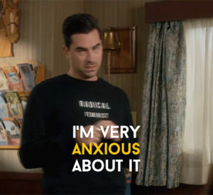schitts creek,stressed,david rose,daniel levy,worried,levy,dan levy,funny,comedy,humour,stress,cbc,canadian,worry,anxious,schittscreek