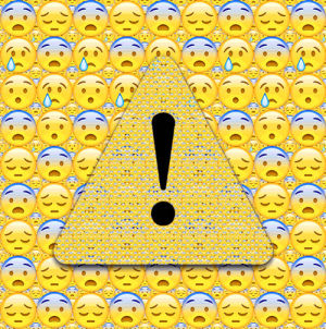 emoji,sad,cry,warning sign