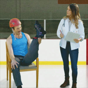 medical,injury,broken leg,painful,ouch,ice skating,no regrets,move your lee,lee woman,lees jeans,not a doctor,roller baldes