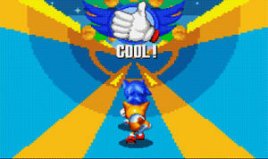 sonic the hedgehog,90s,cool,thumbs up