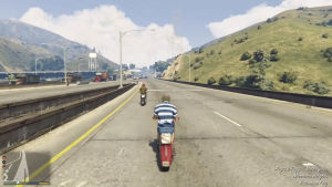 video game physics,gta v,brother,slow,scooter