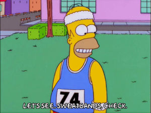 homer simpson,working out,happy,episode 14,excited,season 12,12x14