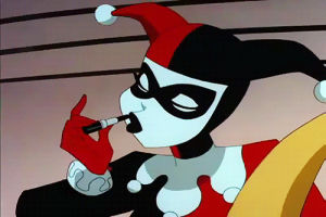 harley quinn,makeup,clown,batman,comic,lipstick,black lipstick,cartoons comics
