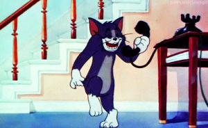 excited,tom and jerry,phone,cat,yay,gato,tom