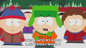 angry,eric cartman,kyle broflovski,mad,anger,sneaky,clyde donovan,pissed off,confront