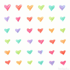 hearts,rainbow,love,cute,illustration,good vibes