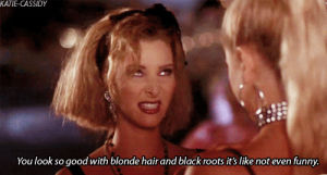 michele weinberger,romy and micheles high school reunion,90s,80s,hair,blonde,mom,lisa kudrow,mira sorvino,romy and michele,romy white,blonde with black roots