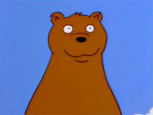 i see you,simpsons,bear,staring