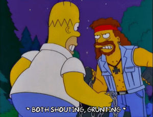 homer simpson,episode 8,angry,fight,season 11,grunting,shouting,11x08