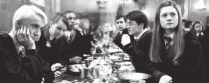 draco,harry potter,dinner,table,hbp,ginny