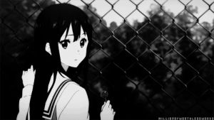 monochrome,black and white,mitsuki nase,anime,personal,kyoukai no kanata