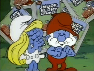 smurfs,1984,animation,80s,commercial,80s kids,baton twirling