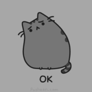 pusheen,ok,cry,black and white,cat,sad,black