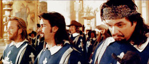 kiefer sutherland,oliver platt,porthos,charlie sheen,the three musketeers,eventually,the three musketeers 1993,hes just so adorable,even though i didnt watch the movie until after the bbc show had started