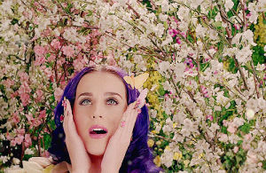 katy perry,garden,flowers,singing,purple