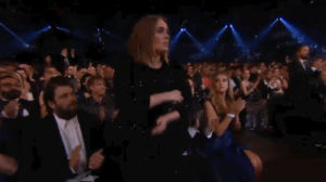 standing ovation,adele,applause,clapping,grammys 2016