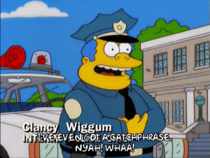 police,car,episode 22,season 11,chief wiggum,11x22,thrilled