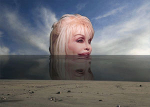 head,beach,reflection,oil,random,dolly,parton,water,weird,floating,i see you,ripple