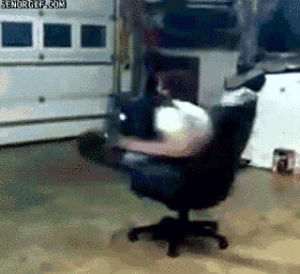 fail,home video,leaf blower,office chair