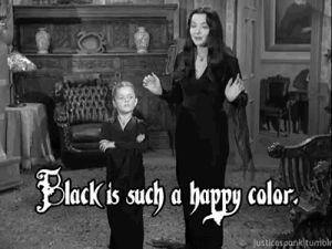 the addams family,movies,morticia,black is such a happy color,black,wednesday