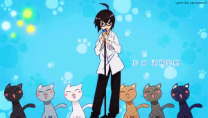 acchi kocchi,cat,anime,dancing,kitty,singing,debra and dexter