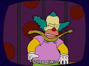 krusty the clown,season 14,upset,scared,episode 14,worried,unsure,apprehensive,14x14