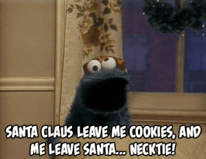 christmas,christmas eve on sesame street,sesame street,1978,cookie monster,television,vintage,santa claus,cookies,vintage television