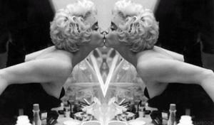 madonna,black and white,kiss,mirror,bruce weber