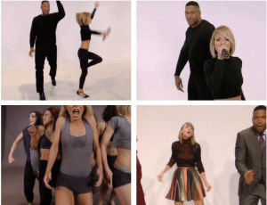 kelly ripa,live with kelly and michael,taylor swift,shake it off,michael strahan,vjbrendan
