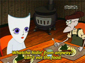 courage the cowardly dog,food,angry,mad,hiding,cartoons comics