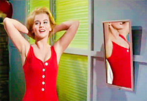 ann margret,film,old hollywood,swimsuit,classic film,60s,1964,viva las vegas,movie,vintage,red,classic,laugh,1960s
