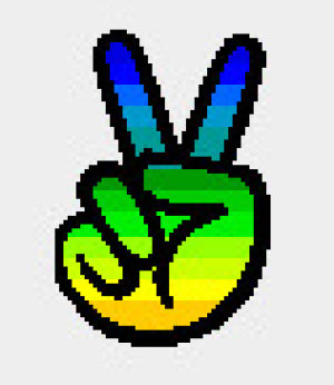 psychedelic,transparent,rainbow,neon,hand,peace