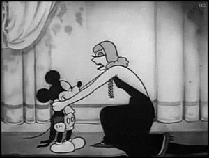 old hollywood,mickey mouse,greta garbo,animation,disney,vintage,kiss,cartoon,comics,1930s,1933,movie star,mickeys gala premiere