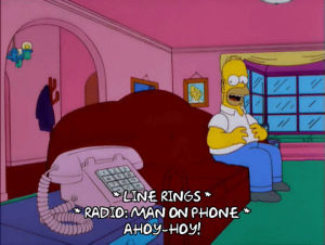 homer simpson,episode 2,excited,season 12,phone,answer,cant wait,12x02
