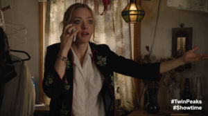 amanda seyfried,twin peaks,showtime,angry,becky,twin peaks the return,the return,part 11,telemarketer,telemarketers