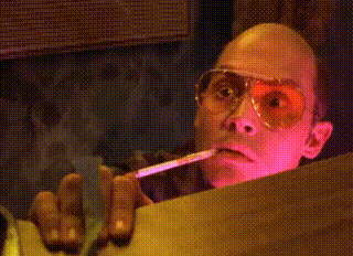 Fear and loathing in las vegas hst overdose GIF - Find on GIFER