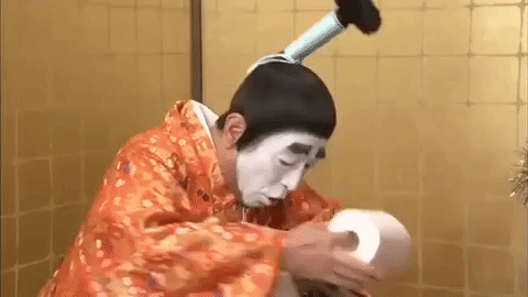 gif shimura ken, rolling up toilet paper, baka tono, Скачай gif анимацию ко...