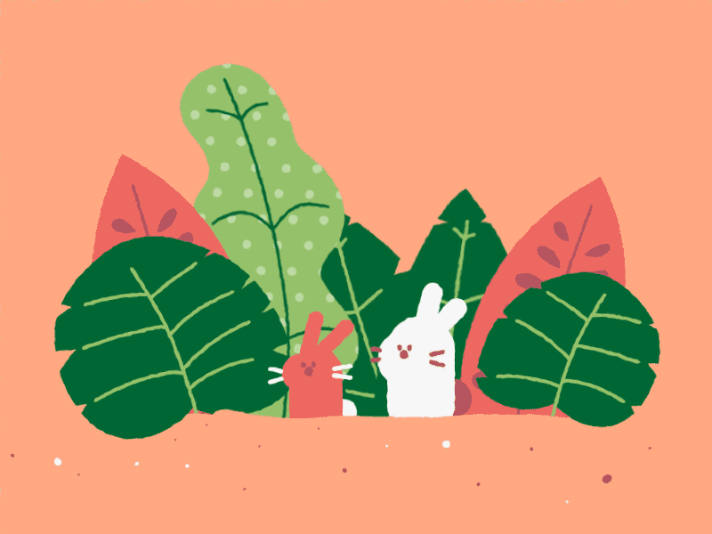 Leaves plants bunny GIF on GIFER - by Mulanim