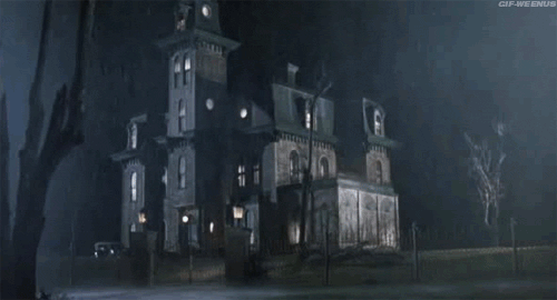 Animated Build a Haunted House Halloween GIFs