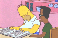 GIF fatiga, homer simpson, durmiendo, mejores GIF animados resaca, homero simpson, dibujos animados y historietas, simpsons, descarga gratis libro, cansado, dormido