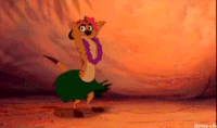 GIF hula, hip thrust, the lion king, best animated GIFs dance, disney, timon, free download 