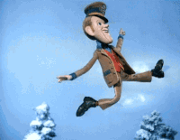 GIF postman, santa claus is comin to town, dancing, best animated GIFs television, christmas, smile, vintage, free download wow, jumping, stop motion, fred astaire 