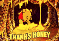 GIF winnie the pooh, thank you, thanks, best animated GIFs honey, thanks honey, free download 