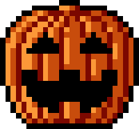 Halloween pumpkin emits lightning. Animated gif file