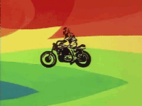Gif brings you this awesome Animated GIF.  Carangos e motocas,  Desenhos hanna barbera, Cavalete para moto