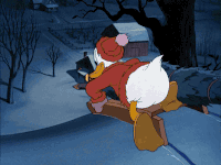 Гифки Зима Санки Дисней GIF