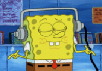 GIFs Listening Music Spongebob squarepants GIF