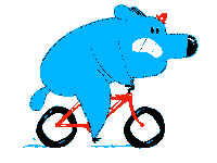 GIF bicycle, bear, fast, best animated GIFs animation, bike, loop, hurry, free download red, 